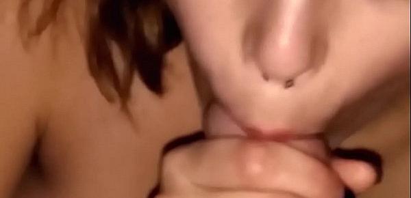  GF Playing with my sperm in her mouth